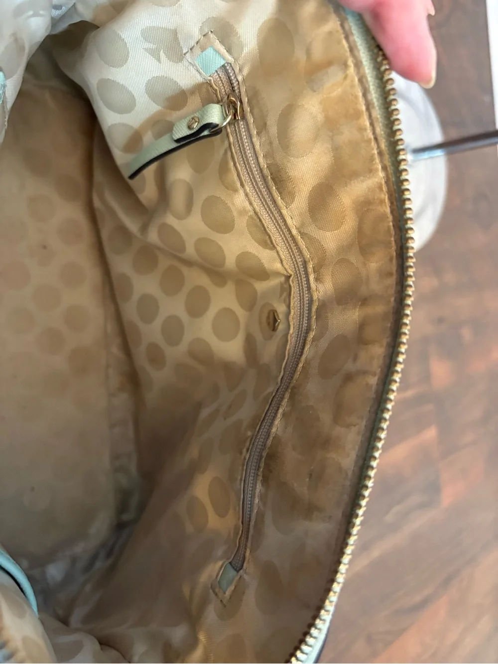 Kate Spade Mint Green Leather Satchel Crossbody Bag